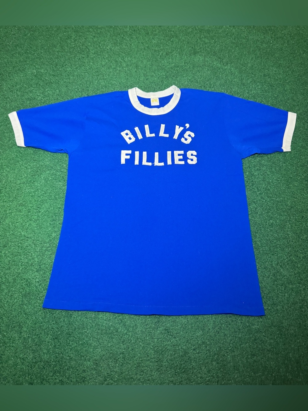 70s Vintage Baseball Softball Jersey Billies Phillies Russell Lrg 20x27 Ringer